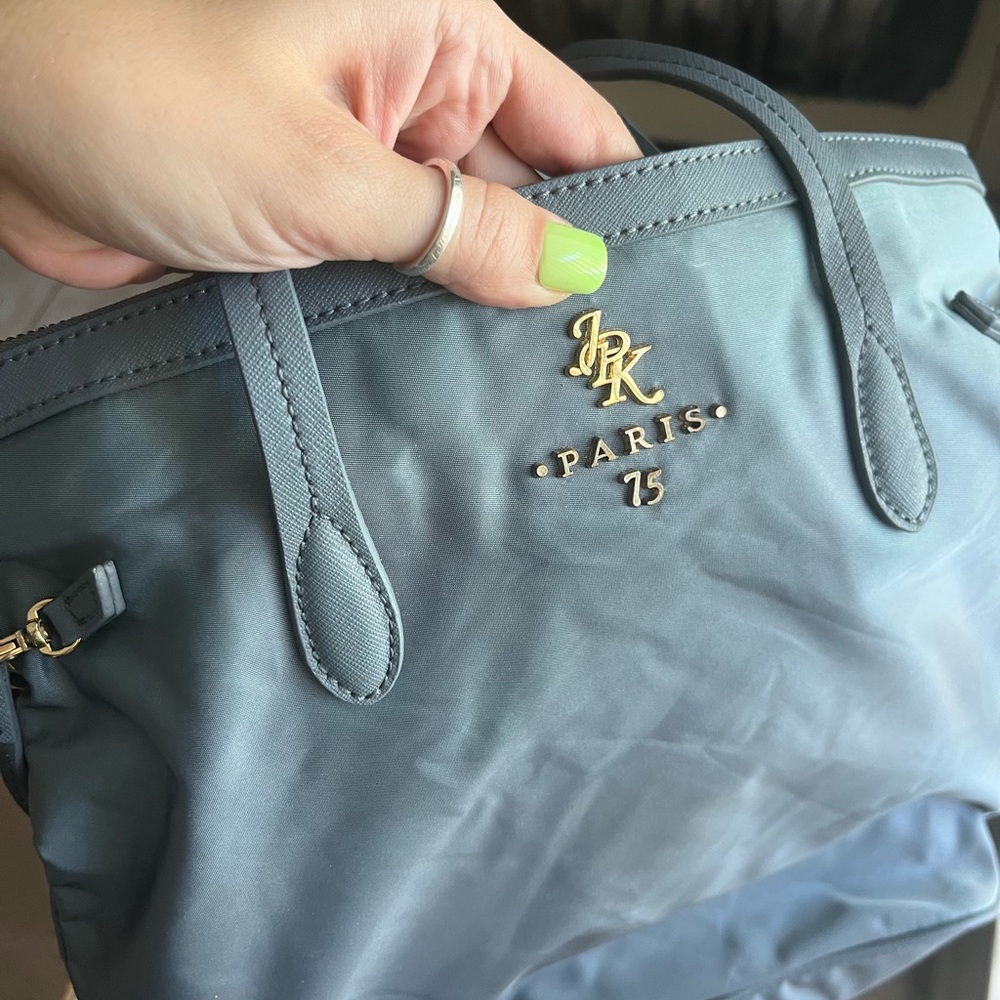 Durable nylon blue JPK Paris 75 tote with shoulder strap and Crossbody strap - Picture 6 of 6